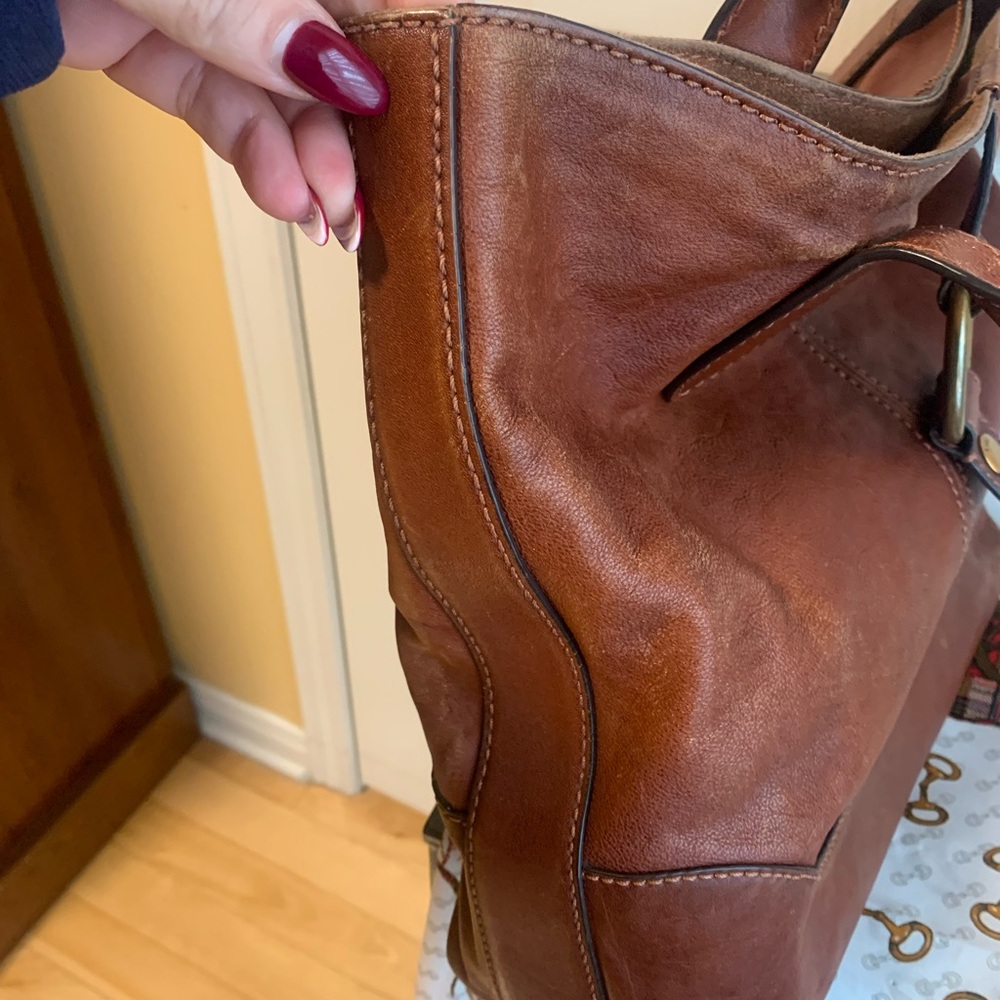 Frye cognac  Brown Leather Tote - Picture 6 of 16